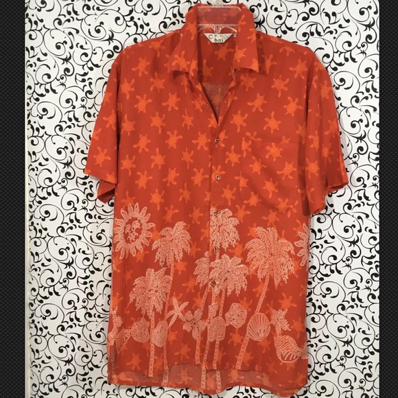 cabali Other - Cabali Orange Tropical Hawaiian Shirt